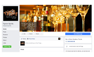 Facebook Cover Design - Tipsee Spirits & Wine Portfolio